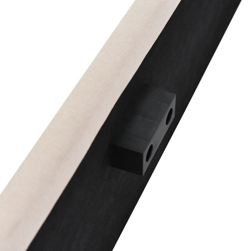 Linen Bed With Metal Frame Panels