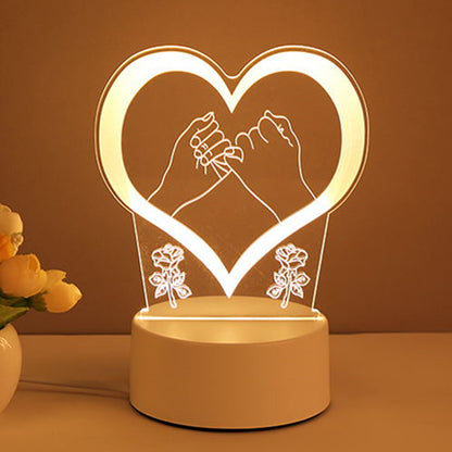 3D-Lampe Acryl USB LED Nachtlichter Neon Zeichen Lampe Weihnachten Home Dekorationen für Zimmer Dekor Valentinstag Geschenke