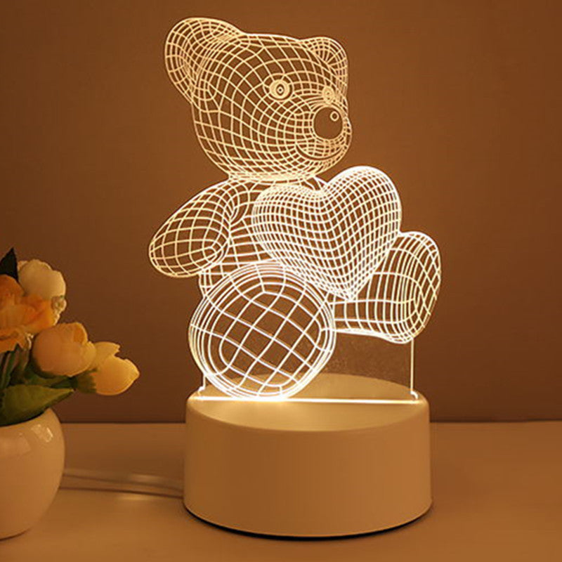 3D-Lampe Acryl USB LED Nachtlichter Neon Zeichen Lampe Weihnachten Home Dekorationen für Zimmer Dekor Valentinstag Geschenke