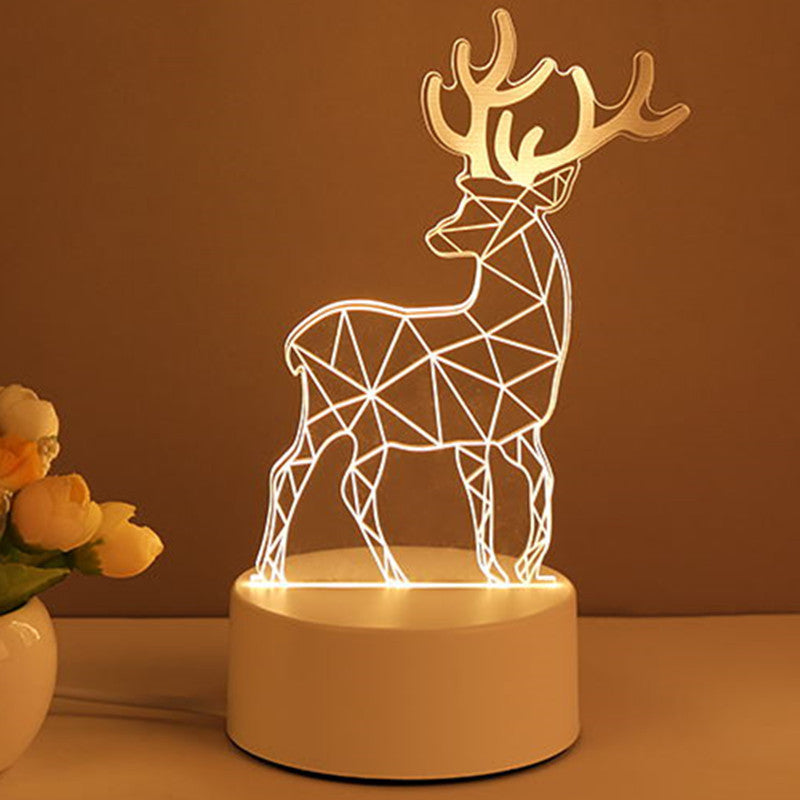 3D-Lampe Acryl USB LED Nachtlichter Neon Zeichen Lampe Weihnachten Home Dekorationen für Zimmer Dekor Valentinstag Geschenke