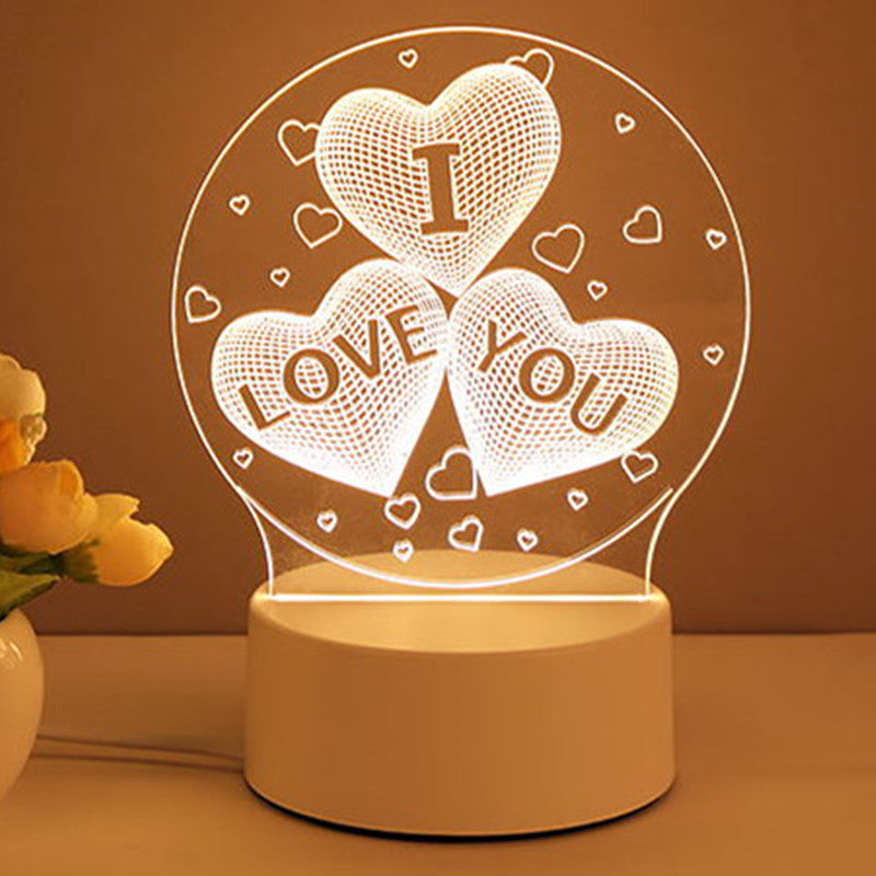 3D-Lampe Acryl USB LED Nachtlichter Neon Zeichen Lampe Weihnachten Home Dekorationen für Zimmer Dekor Valentinstag Geschenke