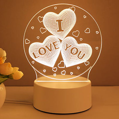 3D-Lampe Acryl USB LED Nachtlichter Neon Zeichen Lampe Weihnachten Home Dekorationen für Zimmer Dekor Valentinstag Geschenke