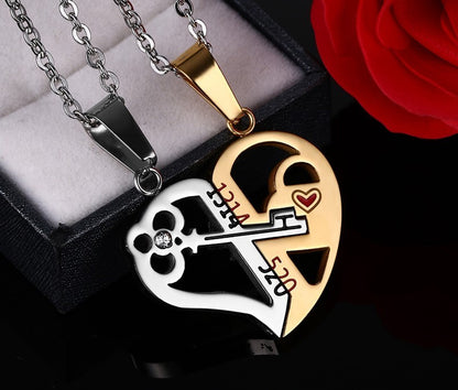 Anhänger Liebe Halskette Set Liebhaber Valentinstag Geschenke Edelstahl Kette Halskette