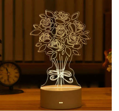 3D-Lampe Acryl USB LED Nachtlichter Neon Zeichen Lampe Weihnachten Home Dekorationen für Zimmer Dekor Valentinstag Geschenke