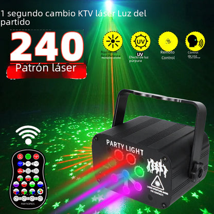 Mini Christmas Pattern Laser Projector with Rotating Lights