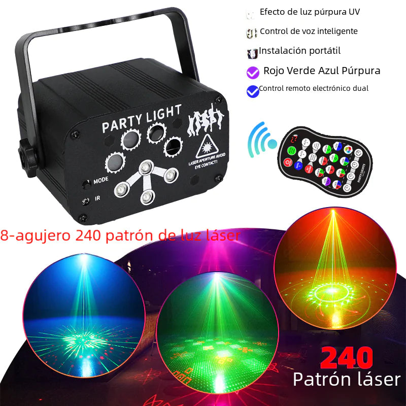 Mini Christmas Pattern Laser Projector with Rotating Lights